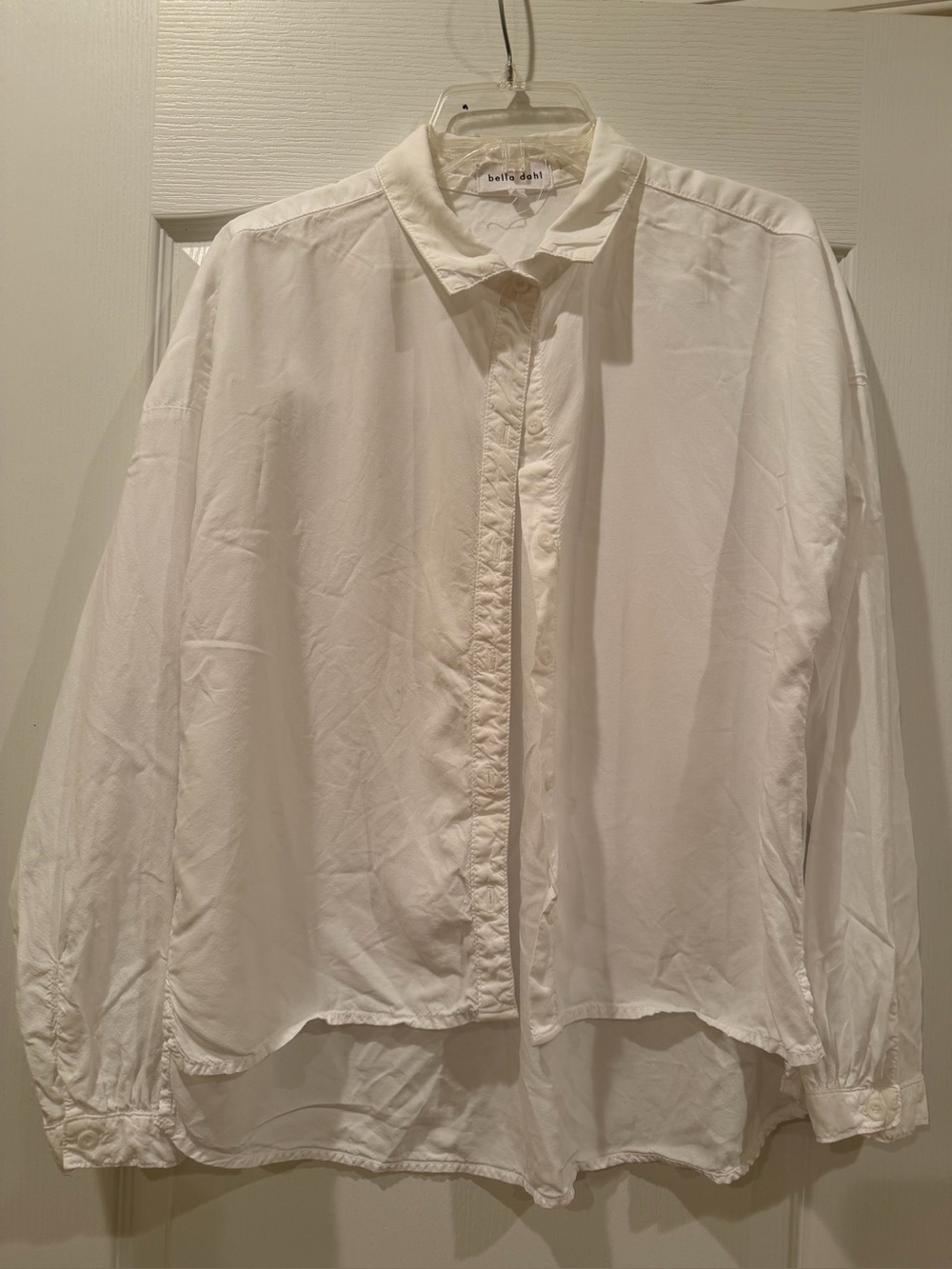 Bella Dahl White Long-Sleeve Cotton Button-Up Shirt